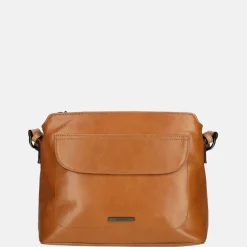 Crossbody Tassen^Claudio Ferrici Pelle Vecchia crossbody tas cognac