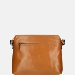 Crossbody Tassen^Claudio Ferrici Pelle Vecchia crossbody tas cognac