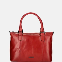 Handtassen^Claudio Ferrici Pelle Vecchia handtas rosso