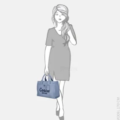 Handtassen^Coach Cargo shopper M slate blue