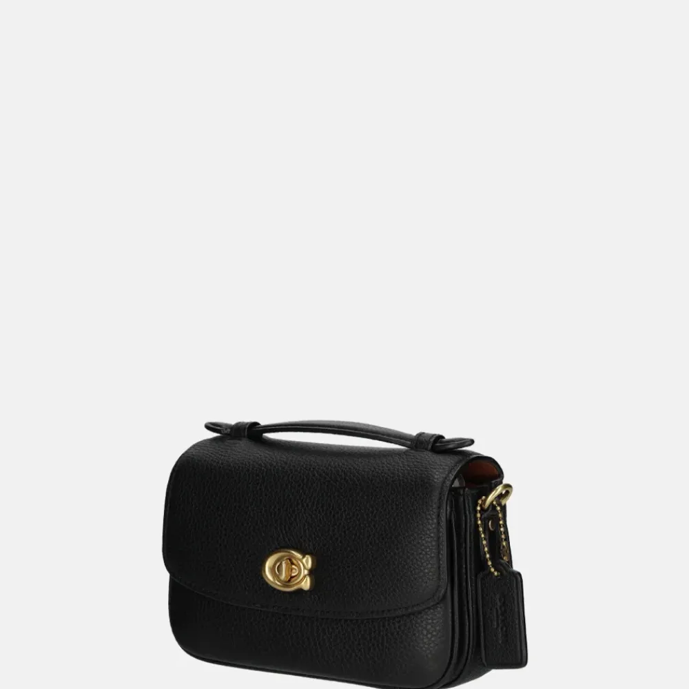 Crossbody Tassen^Coach Cassie pebble crossbody tas black