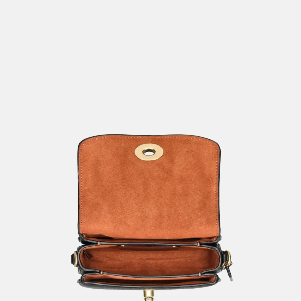 Crossbody Tassen^Coach Cassie pebble crossbody tas black