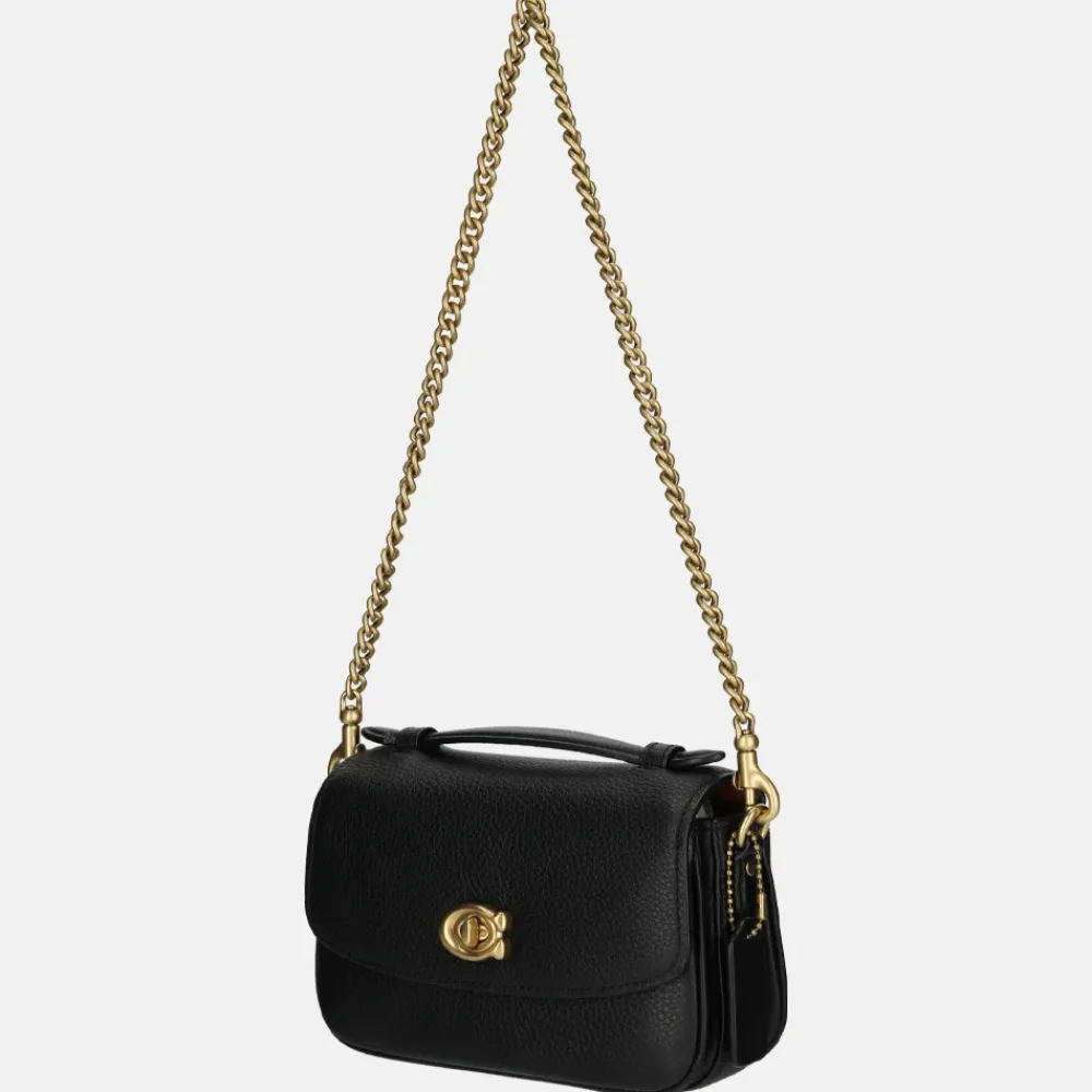 Crossbody Tassen^Coach Cassie pebble crossbody tas black