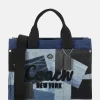 Handtassen^Coach Patchwork Cargo handtas L denim multi