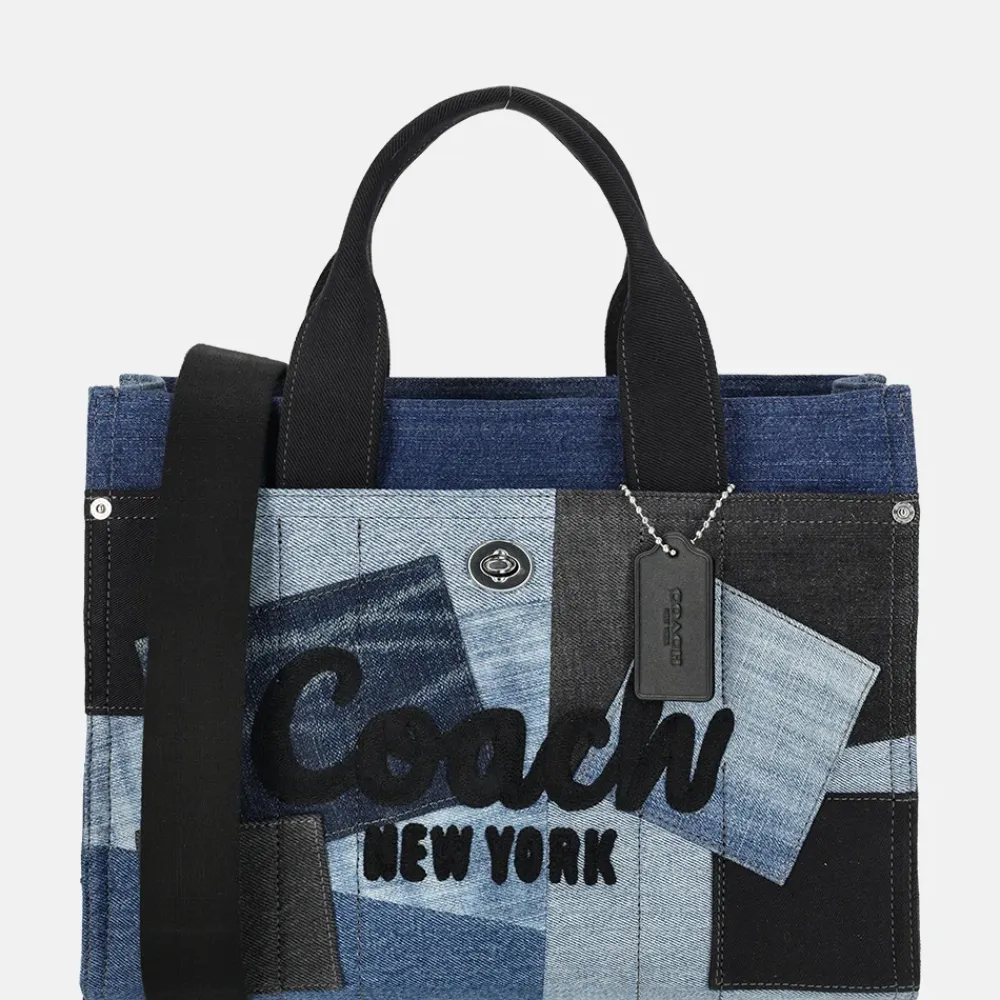 Handtassen^Coach Patchwork Cargo handtas L denim multi