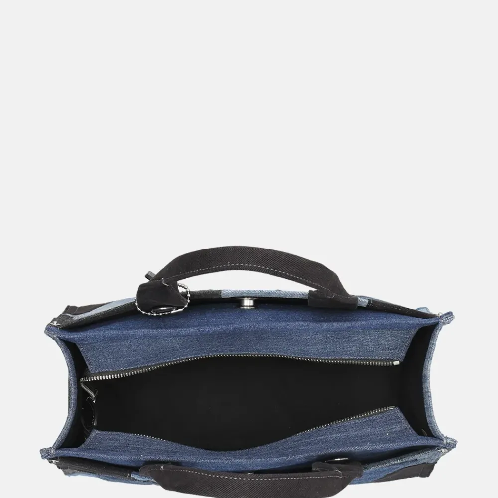 Handtassen^Coach Patchwork Cargo handtas L denim multi