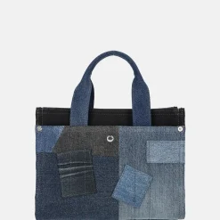Handtassen^Coach Patchwork cargo handtas M denim multi