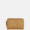 Dames Portemonnees^Coach quilting portemonnee small honey brown
