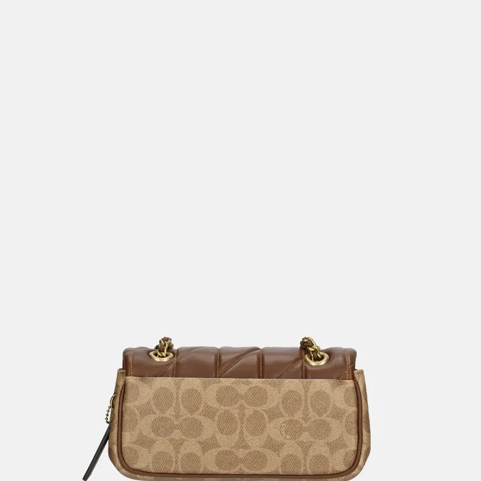 Schoudertassen^Coach Tabby Quilted schoudertas 20' tan brown