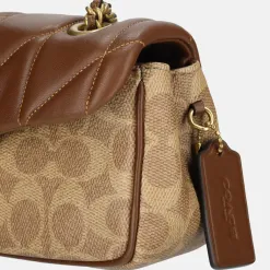 Schoudertassen^Coach Tabby Quilted schoudertas 20' tan brown