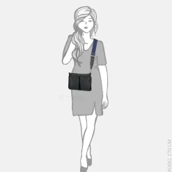 Crossbody Tassen^Crinkles crossbody tas M navy