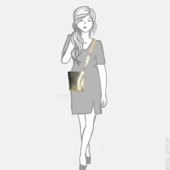 Crossbody Tassen^Crinkles crossbody tas S gold