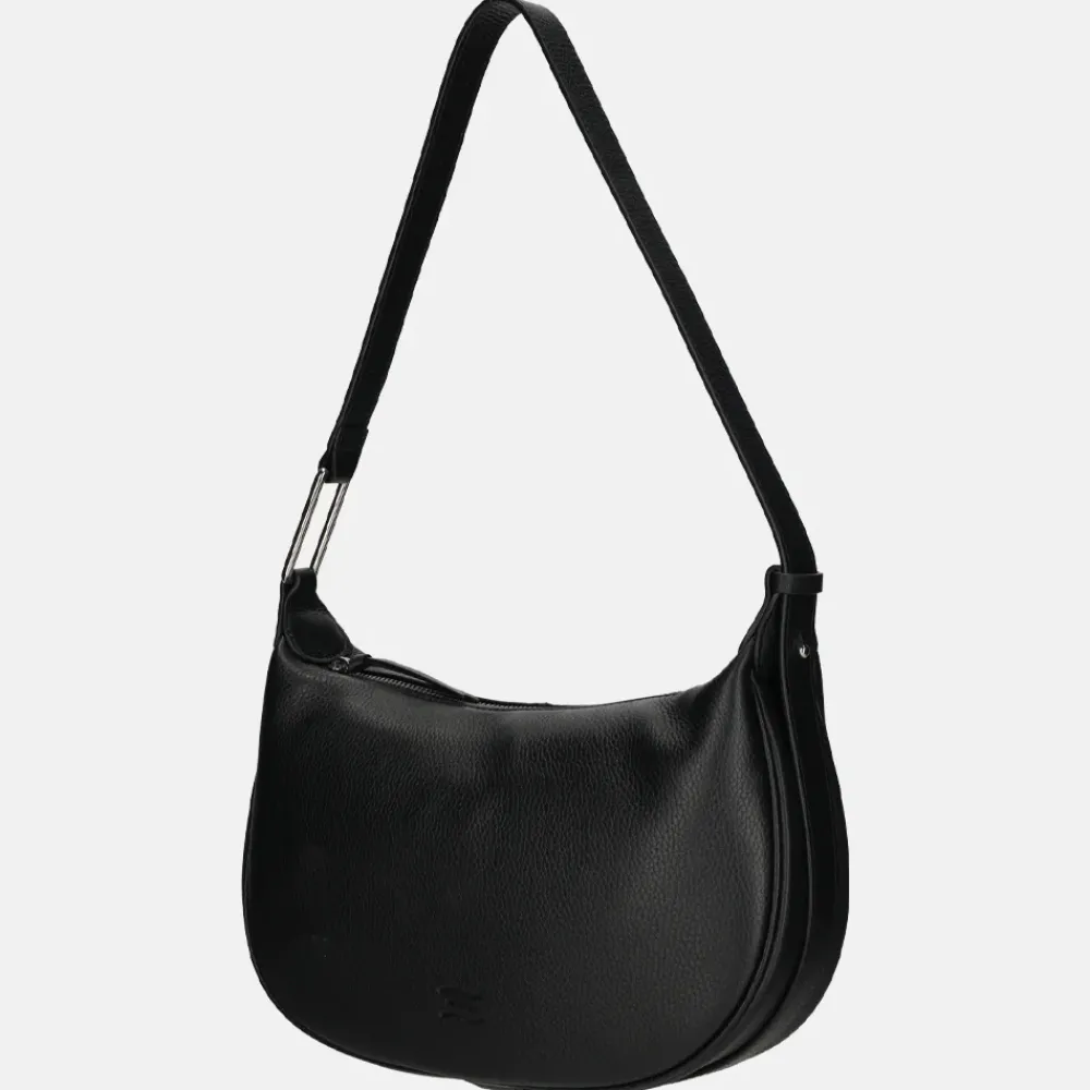 Schoudertassen^Crinkles schoudertas M black