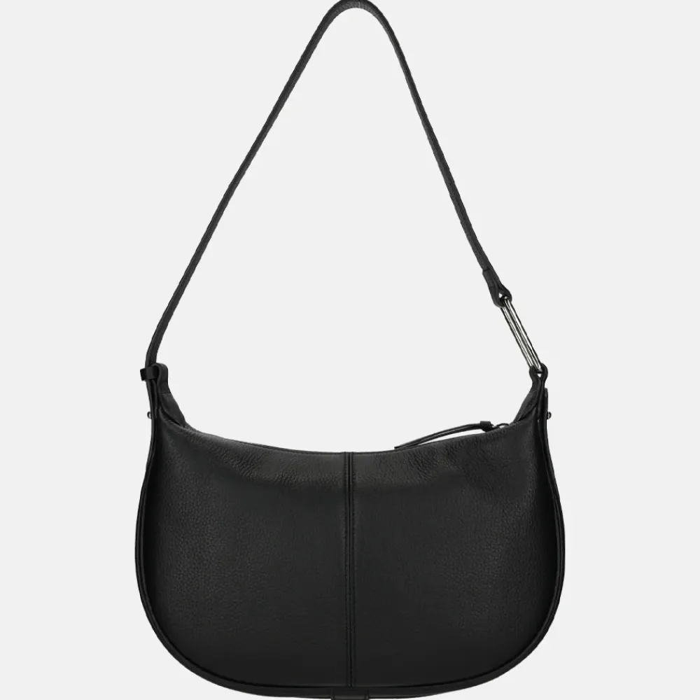 Schoudertassen^Crinkles schoudertas M black