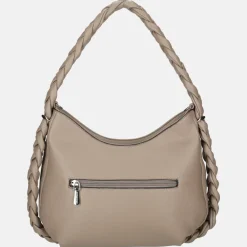 Schoudertassen^Daniele Donati buideltas dark taupe