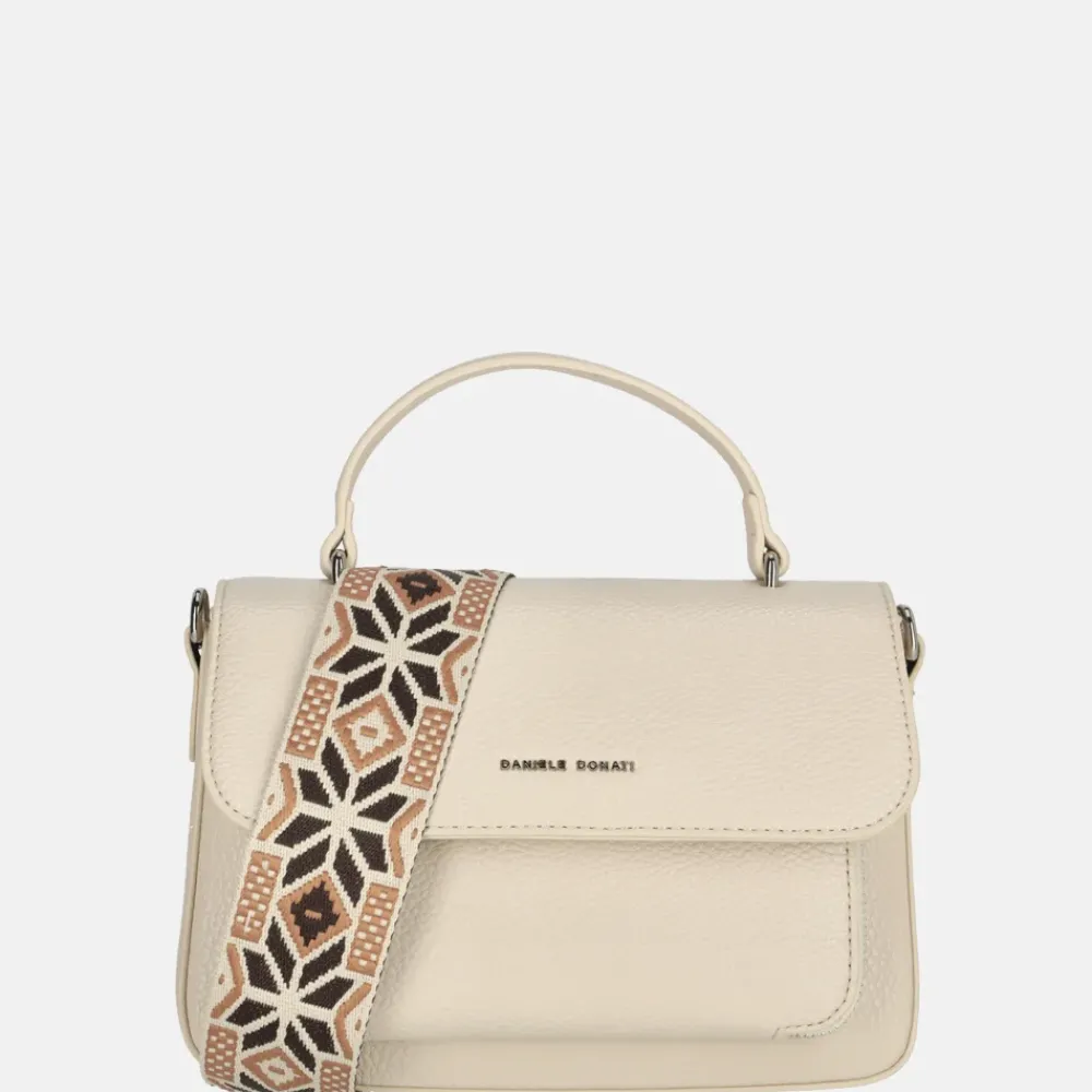 Handtassen^Daniele Donati handtas beige