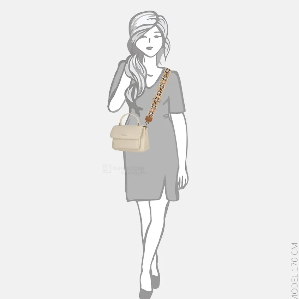 Handtassen^Daniele Donati handtas beige