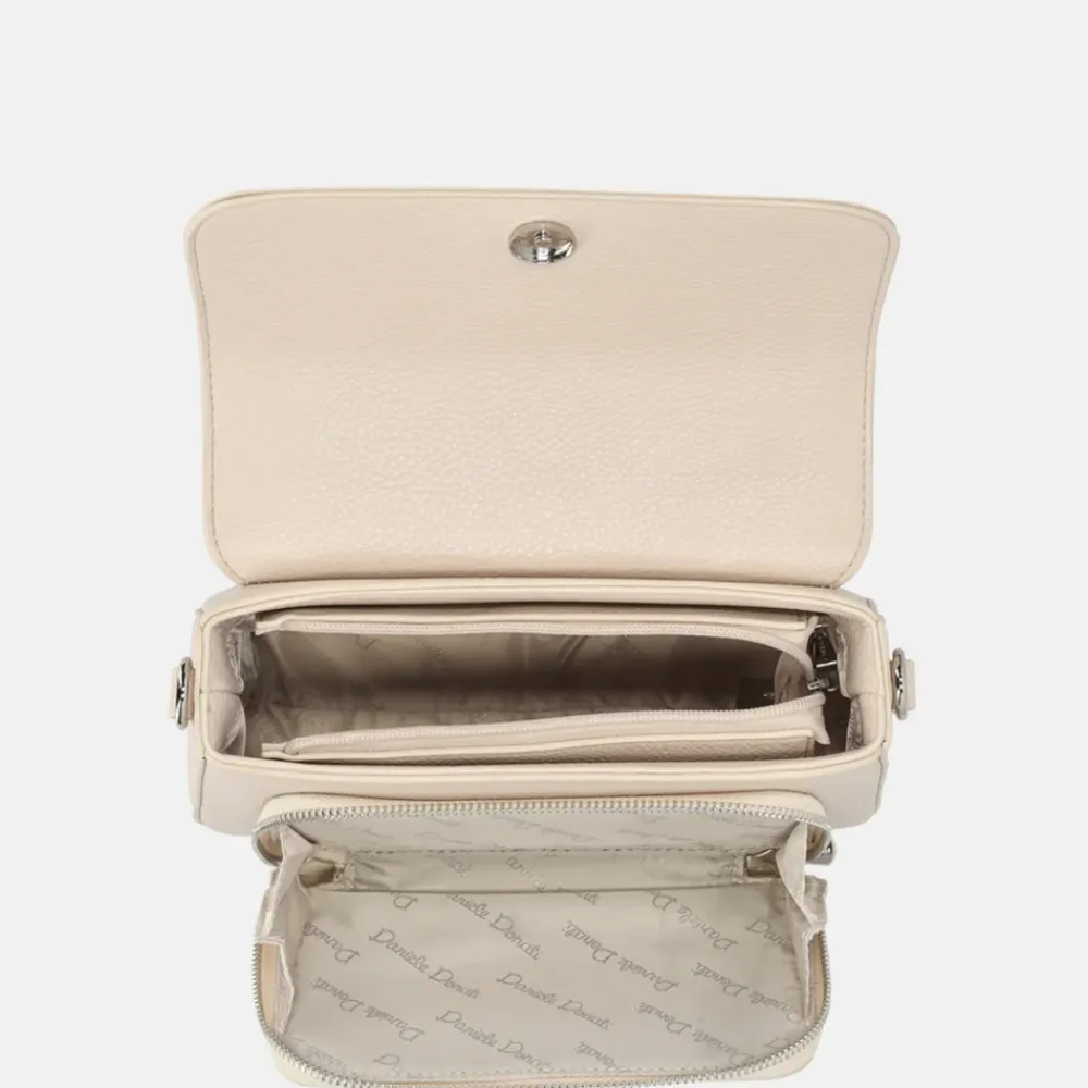 Handtassen^Daniele Donati handtas beige