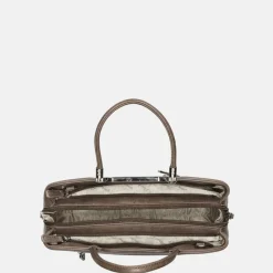 Handtassen^Daniele Donati handtas dark taupe