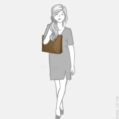 Handtassen^Daniele Donati handtas M dark taupe