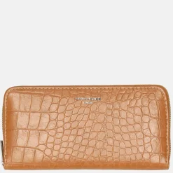 Dames Portemonnees^David Jones portemonnee L croco cognac