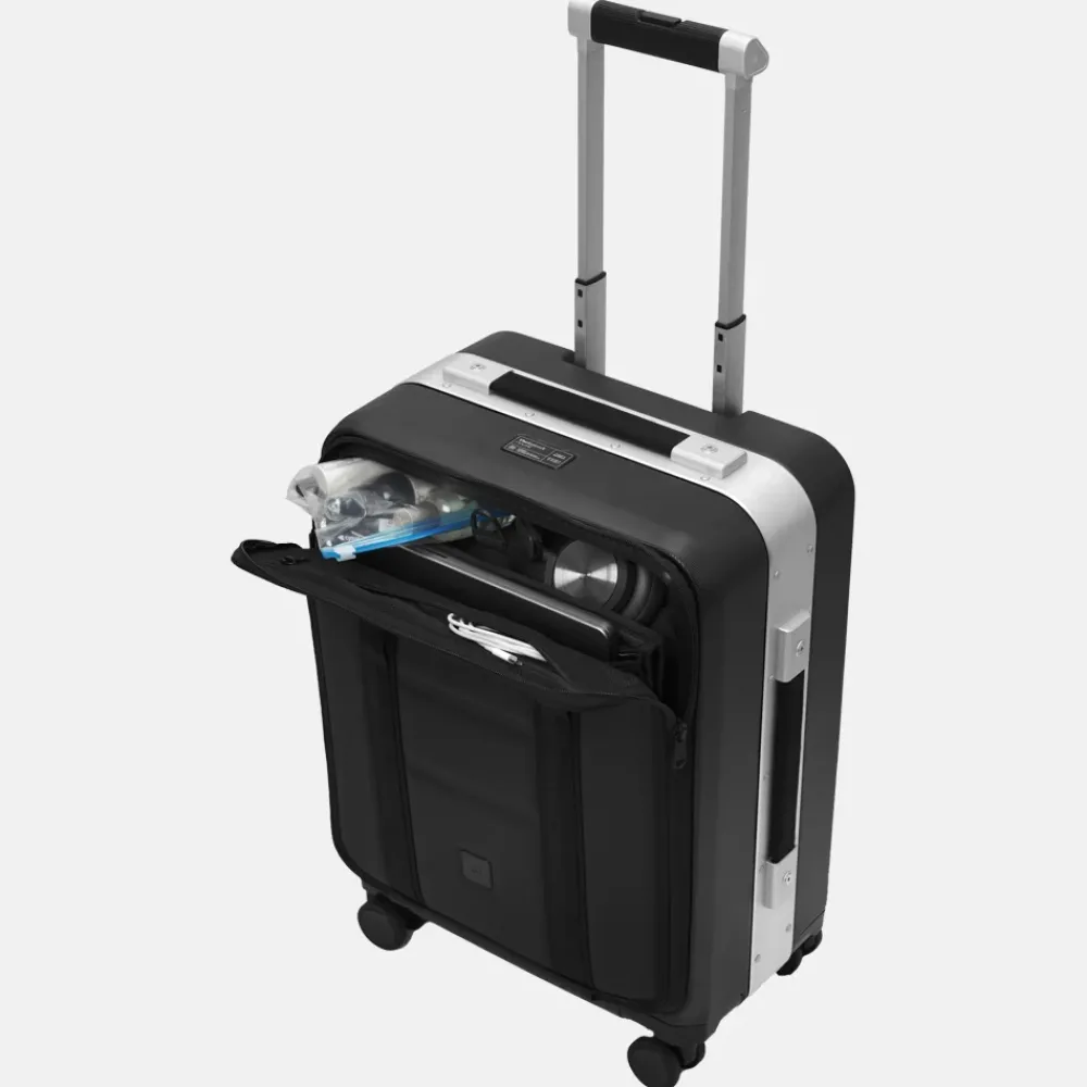 Handbagage Koffers^Db Journey Frontpocket Ramverk Pro Carry-on handbagage koffer 56 cm Silver