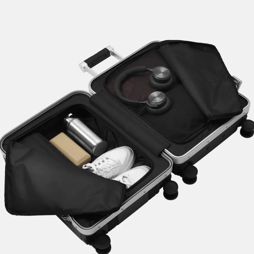 Handbagage Koffers^Db Journey Klemslot Ramverk Pro Carry-on handbagage koffer 55 cm Silver