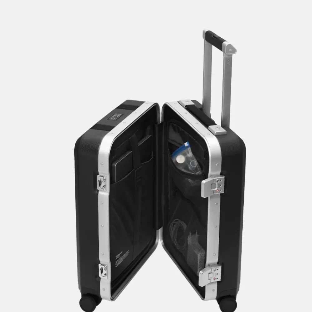 Handbagage Koffers^Db Journey Klemslot Ramverk Pro Carry-on handbagage koffer 55 cm Silver