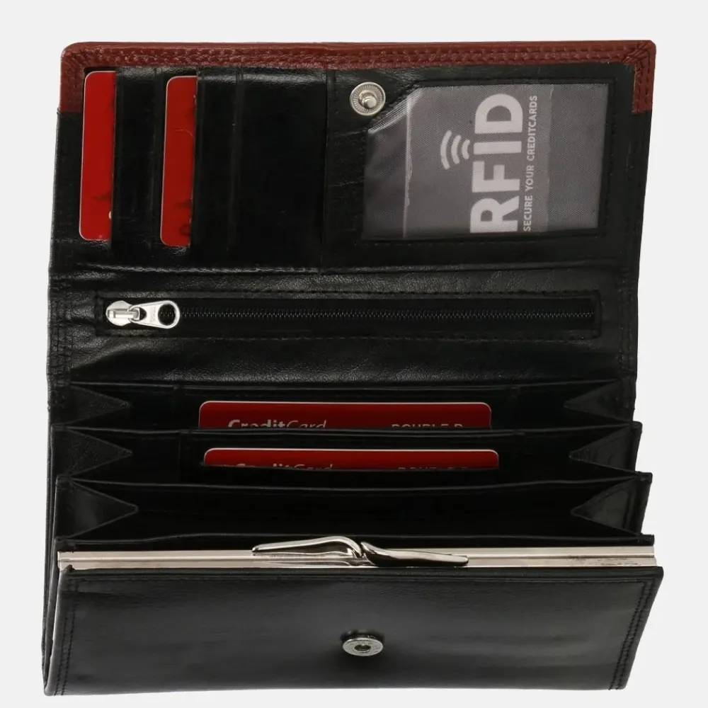 Dames Portemonnees^DD Exclusive portemonnee black/cognac