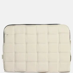 School Accessoires | Laptophoezen^Duifhuizen braided laptophoes 15 inch beige