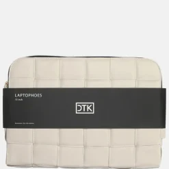 School Accessoires | Laptophoezen^Duifhuizen braided laptophoes 15 inch beige