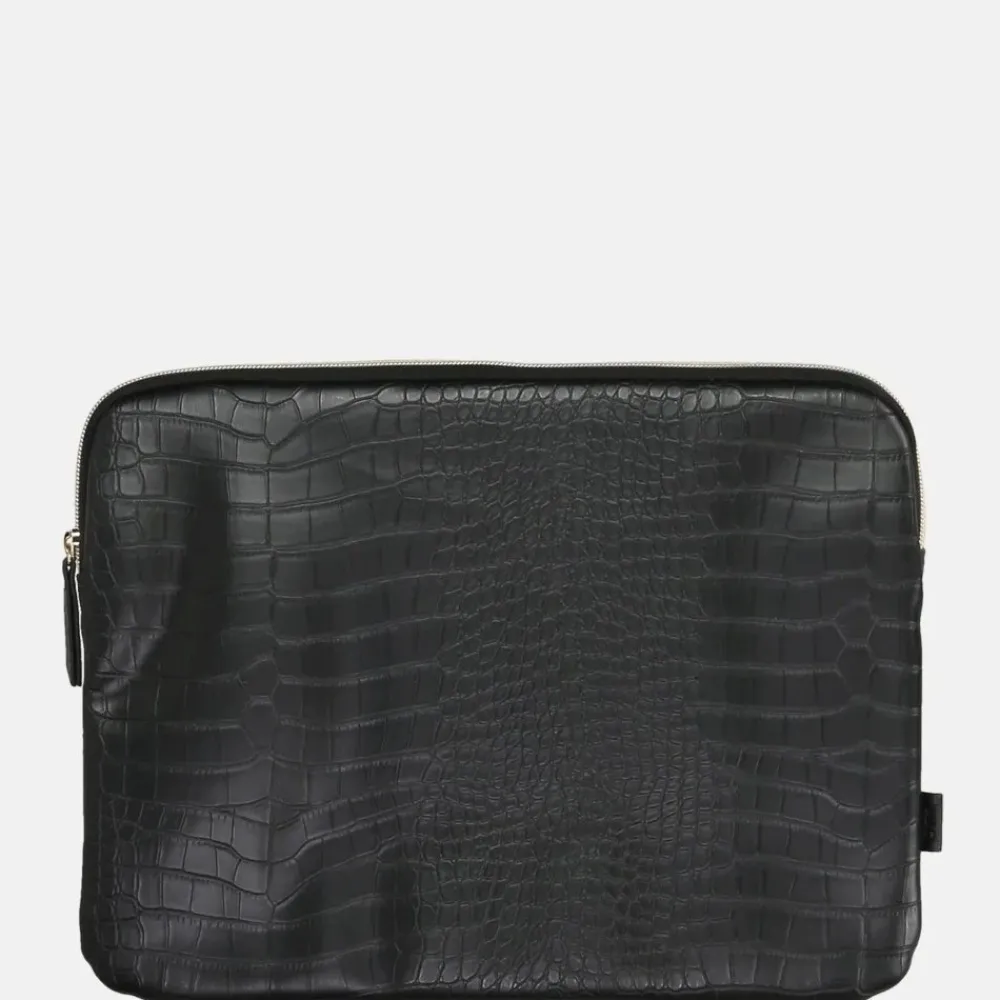 School Accessoires | Laptophoezen^Duifhuizen croco laptophoes 13 inch zwart