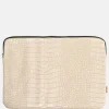 School Accessoires | Laptophoezen^Duifhuizen croco laptophoes 15 inch beige