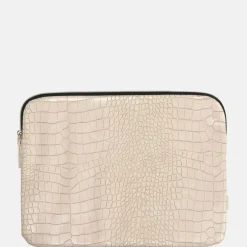 School Accessoires | Laptophoezen^Duifhuizen croco laptophoes 13 inch beige
