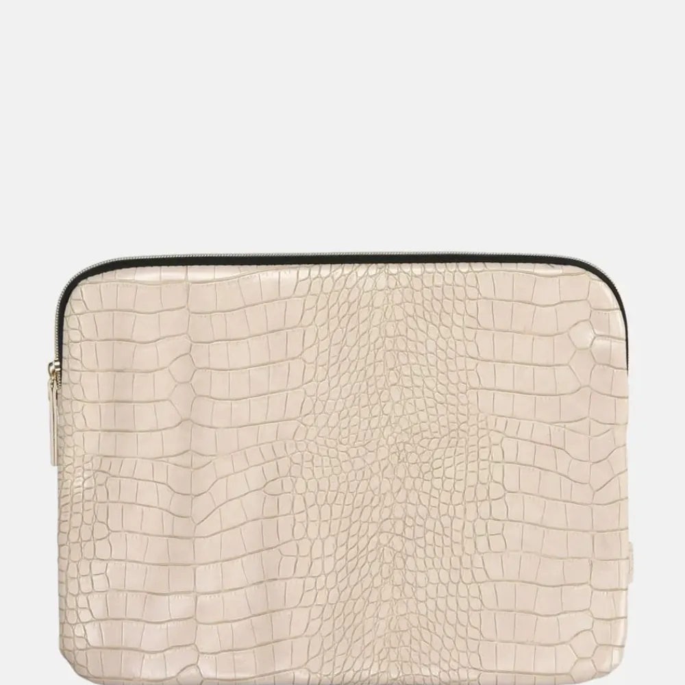 School Accessoires | Laptophoezen^Duifhuizen croco laptophoes 13 inch beige