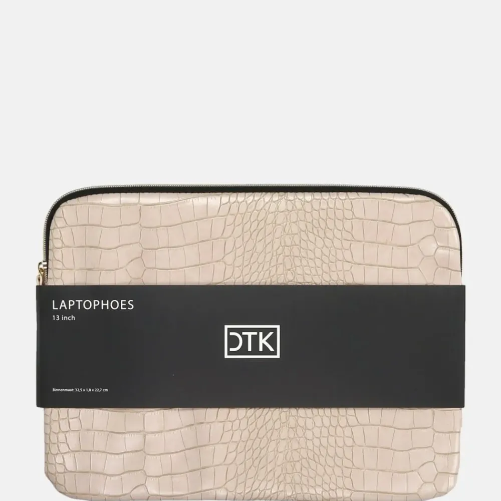 School Accessoires | Laptophoezen^Duifhuizen croco laptophoes 13 inch beige