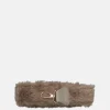 Schouderbanden^Duifhuizen faux fur schouderband grijs goud