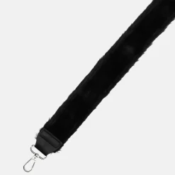 Schouderbanden^Duifhuizen faux fur schouderband zwart zilver