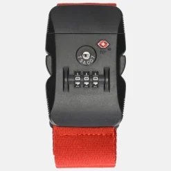 Kofferriemen^Duifhuizen kofferriem TSA red