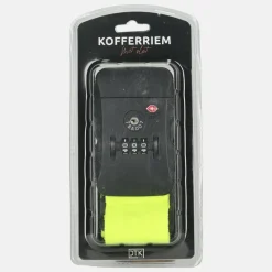Kofferriemen^Duifhuizen kofferriem TSA neon yellow