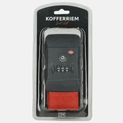 Kofferriemen^Duifhuizen kofferriem TSA red
