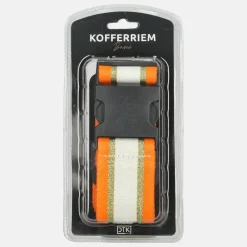 Kofferriemen^Duifhuizen kofferriem white-orange