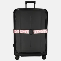Kofferriemen^Duifhuizen kofferriem zebra pink