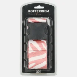 Kofferriemen^Duifhuizen kofferriem zebra pink