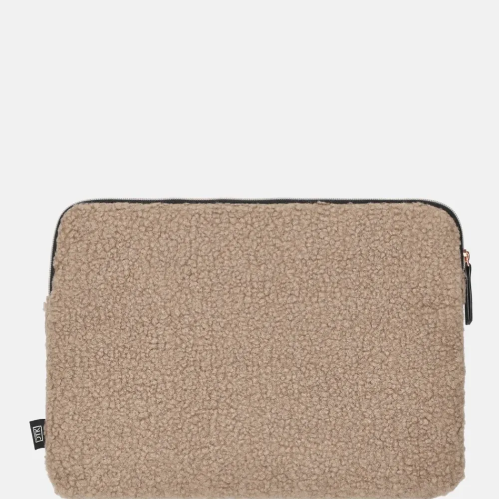 School Accessoires | Gepersonaliseerde Laptophoezen^Duifhuizen laptophoes 13 inch taupe teddy