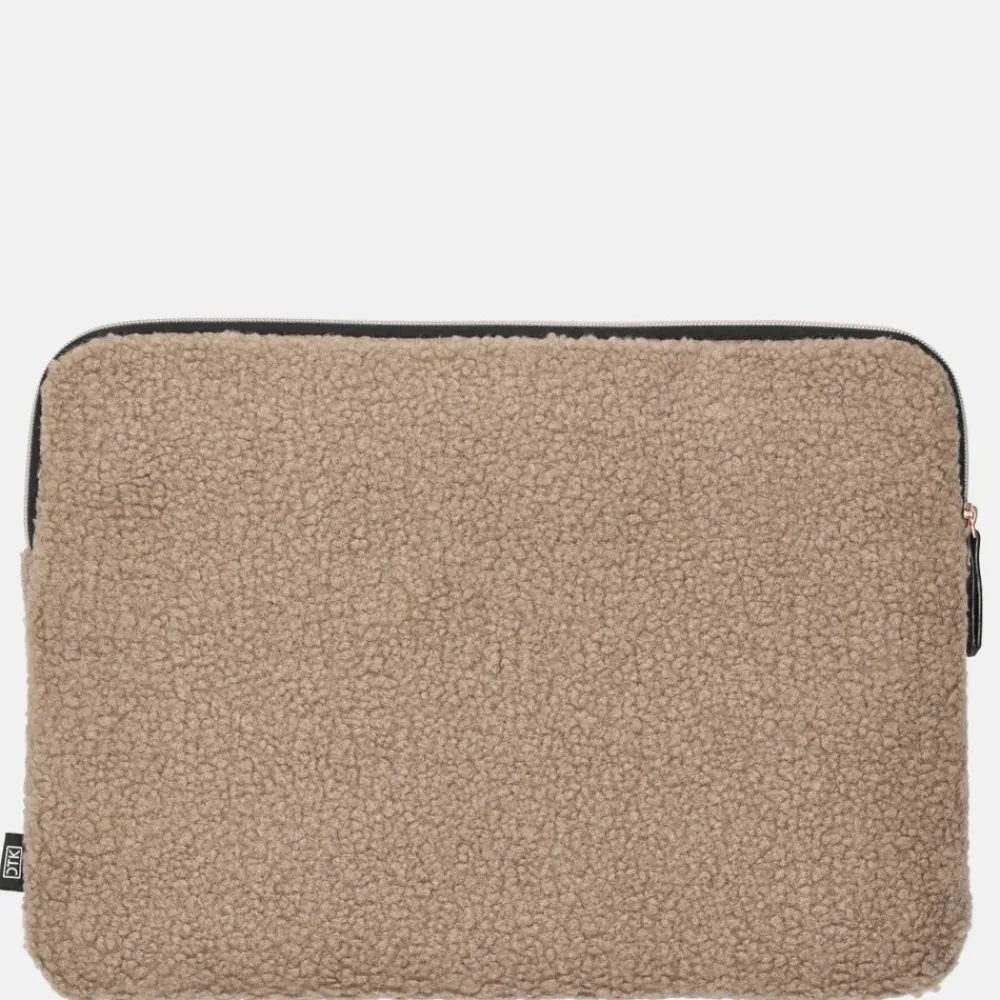 School Accessoires | Gepersonaliseerde Laptophoezen^Duifhuizen laptophoes 15 inch taupe teddy
