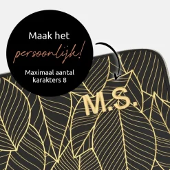 School Accessoires | Gepersonaliseerde Laptophoezen^Duifhuizen laptophoes 13 inch zwart goud blad