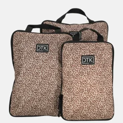 Inpakaccessoires^Duifhuizen packing cubes set compressie panter print