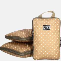 Inpakaccessoires^Duifhuizen packing cubes set compressie taupe