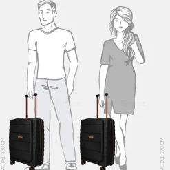 Handbagage Koffers^Duifhuizen Paloma handbagage koffer 55 cm black/copper